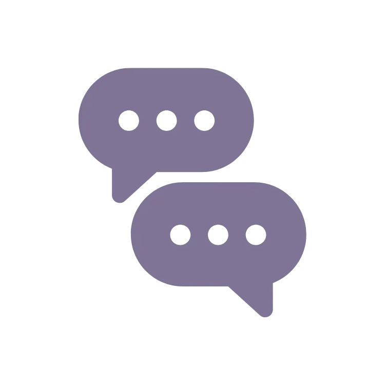 two icons of chat bubbles